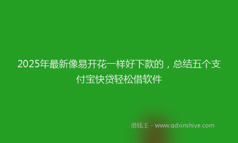 2025年最新像易开花一样好下款的，总结五个支付宝快贷轻松借软件