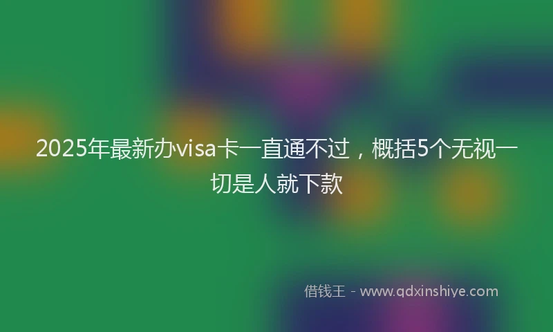 2025年最新办visa卡一直通不过，概括5个无视一切是人就下款
