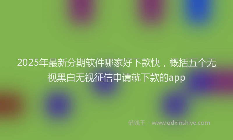 2025年最新分期软件哪家好下款快，概括五个无视黑白无视征信申请就下款的app