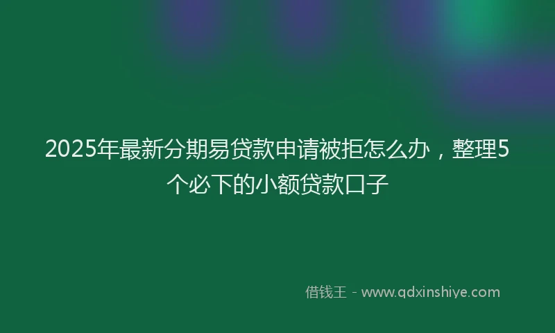 2025年最新分期易贷款申请被拒怎么办，整理5个必下的小额贷款口子