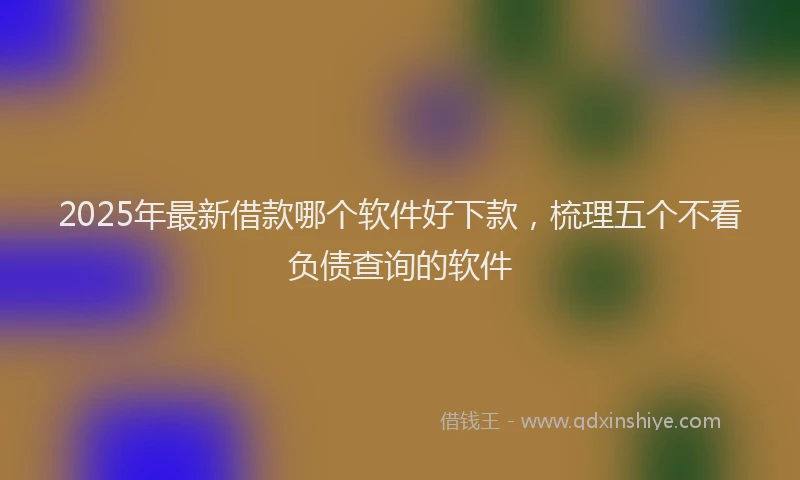 2025年最新借款哪个软件好下款，梳理五个不看负债查询的软件