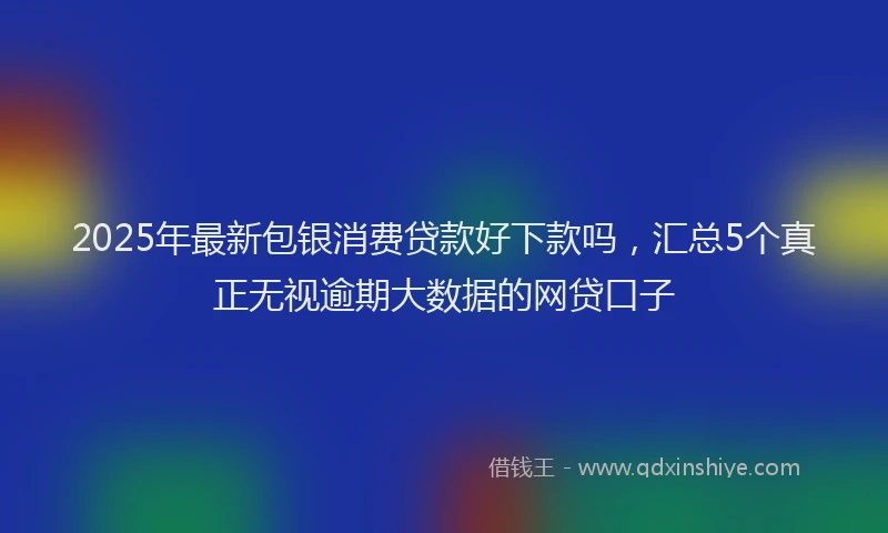 2025年最新包银消费贷款好下款吗，汇总5个真正无视逾期大数据的网贷口子