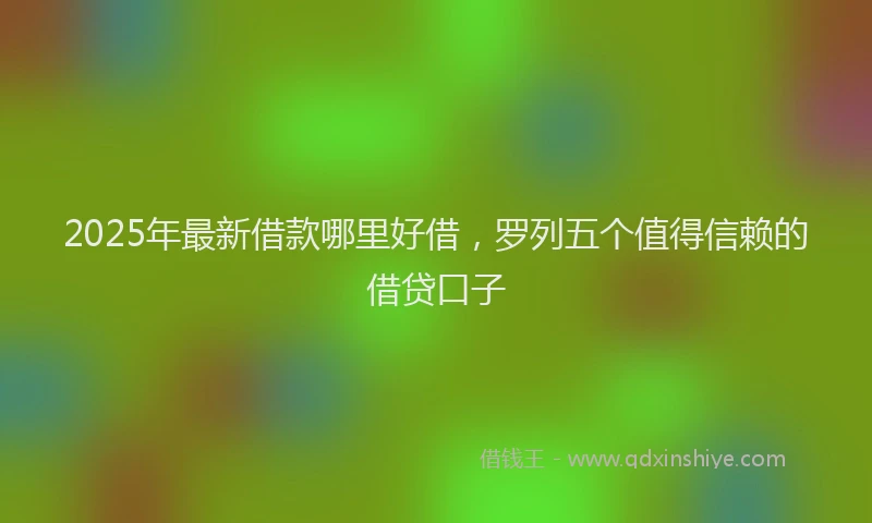 2025年最新借款哪里好借，罗列五个值得信赖的借贷口子