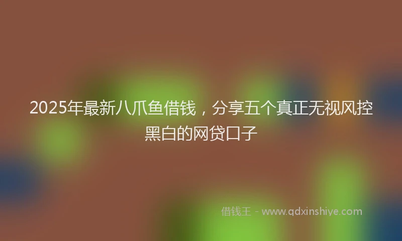 2025年最新八爪鱼借钱，分享五个真正无视风控黑白的网贷口子