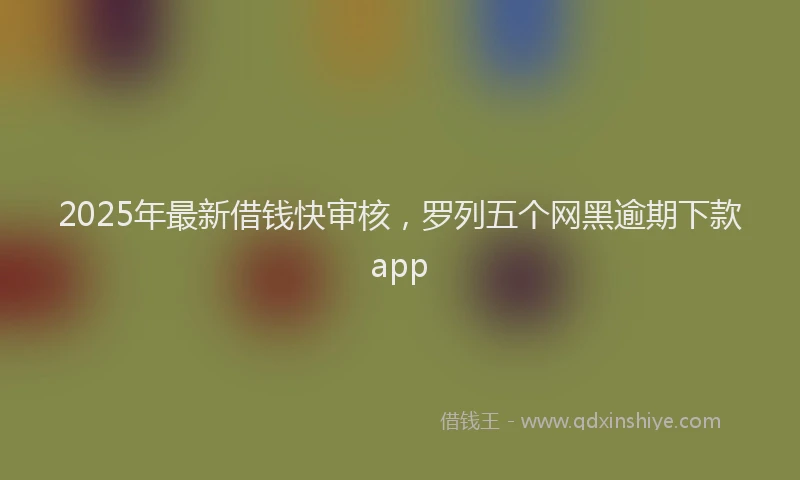 2025年最新借钱快审核，罗列五个网黑逾期下款app