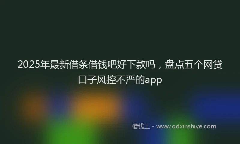 2025年最新借条借钱吧好下款吗，盘点五个网贷口子风控不严的app
