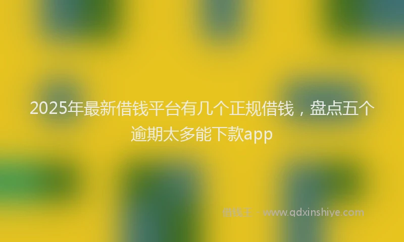 2025年最新借钱平台有几个正规借钱，盘点五个逾期太多能下款app