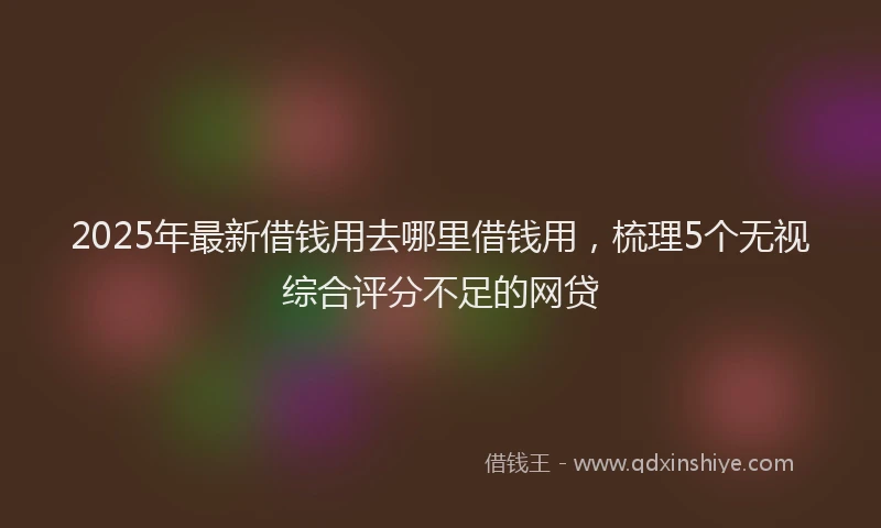 2025年最新借钱用去哪里借钱用，梳理5个无视综合评分不足的网贷