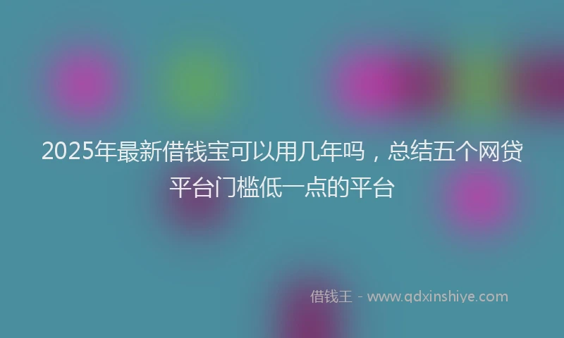 2025年最新借钱宝可以用几年吗，总结五个网贷平台门槛低一点的平台