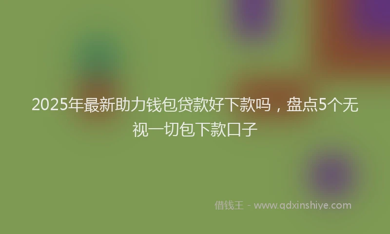 2025年最新助力钱包贷款好下款吗，盘点5个无视一切包下款口子
