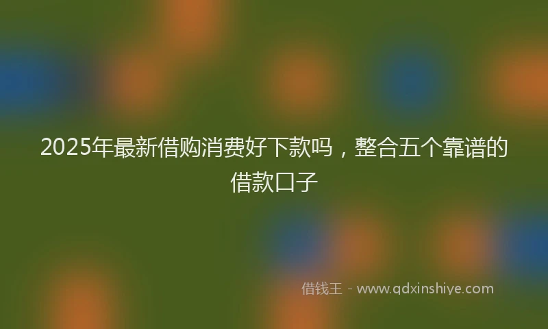 2025年最新借购消费好下款吗，整合五个靠谱的借款口子