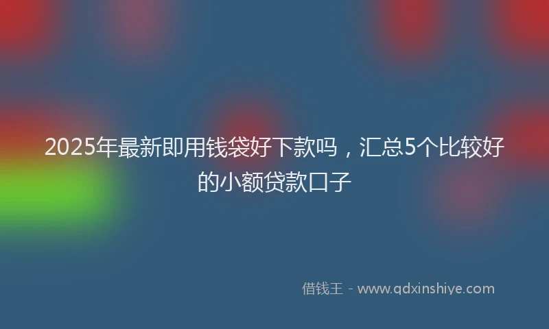 2025年最新即用钱袋好下款吗，汇总5个比较好的小额贷款口子