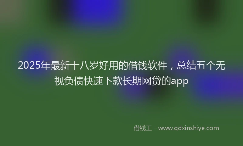2025年最新十八岁好用的借钱软件，总结五个无视负债快速下款长期网贷的app