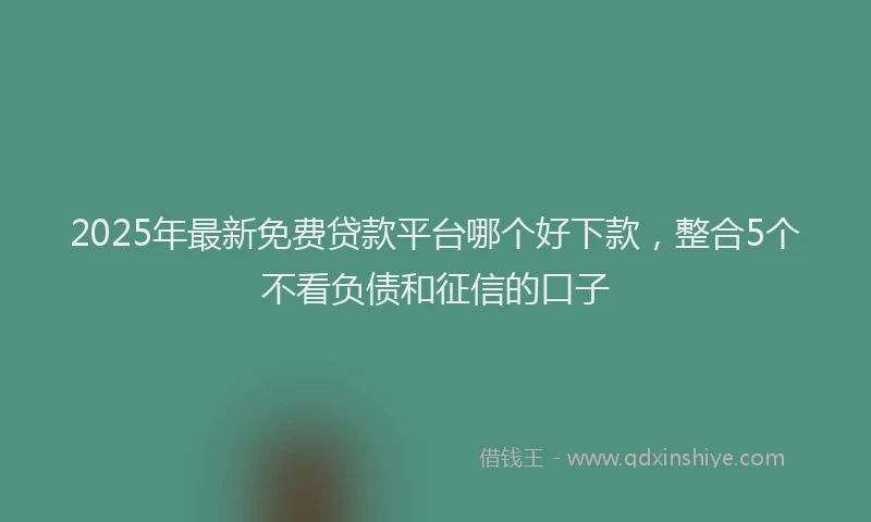 2025年最新免费贷款平台哪个好下款，整合5个不看负债和征信的口子