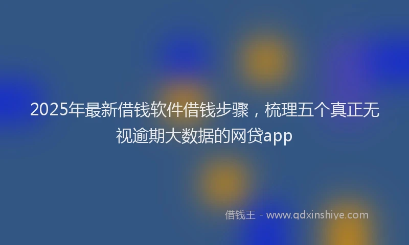 2025年最新借钱软件借钱步骤，梳理五个真正无视逾期大数据的网贷app