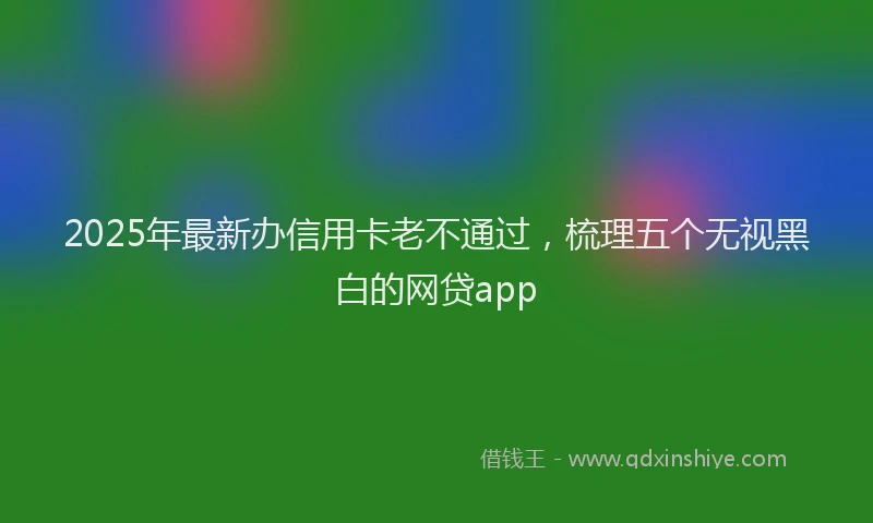 2025年最新办信用卡老不通过，梳理五个无视黑白的网贷app