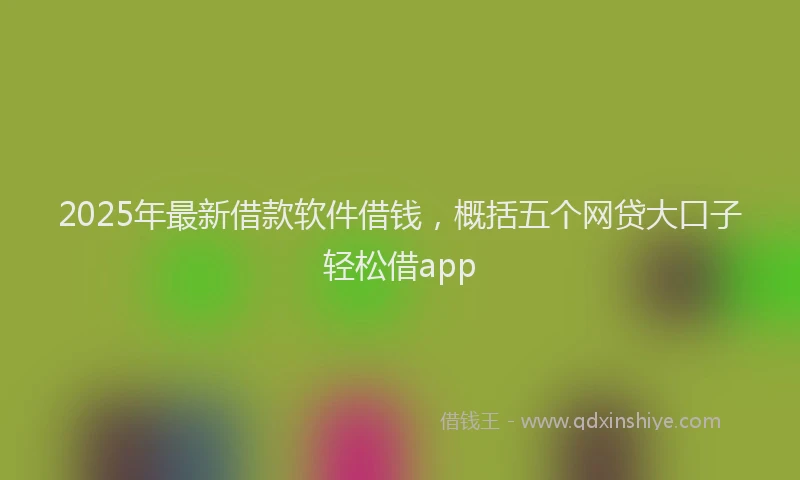2025年最新借款软件借钱，概括五个网贷大口子轻松借app