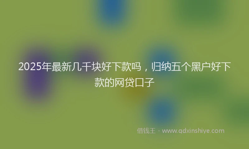 2025年最新几千块好下款吗，归纳五个黑户好下款的网贷口子