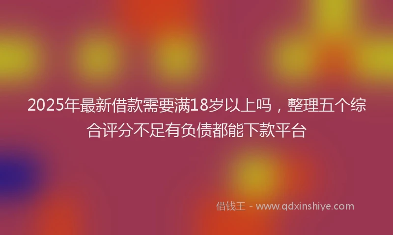 2025年最新借款需要满18岁以上吗，整理五个综合评分不足有负债都能下款平台