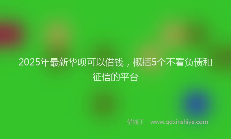 2025年最新华呗可以借钱，概括5个不看负债和征信的平台