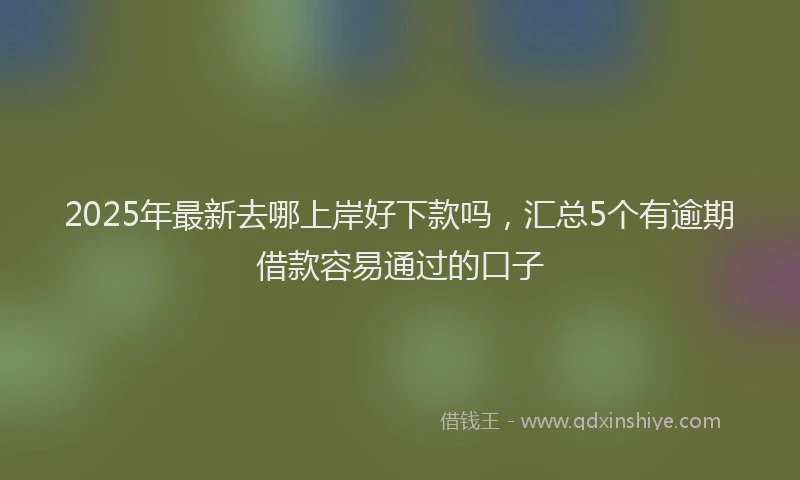 2025年最新去哪上岸好下款吗，汇总5个有逾期借款容易通过的口子