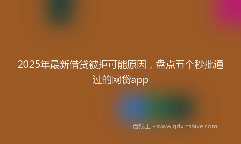 2025年最新借贷被拒可能原因，盘点五个秒批通过的网贷app