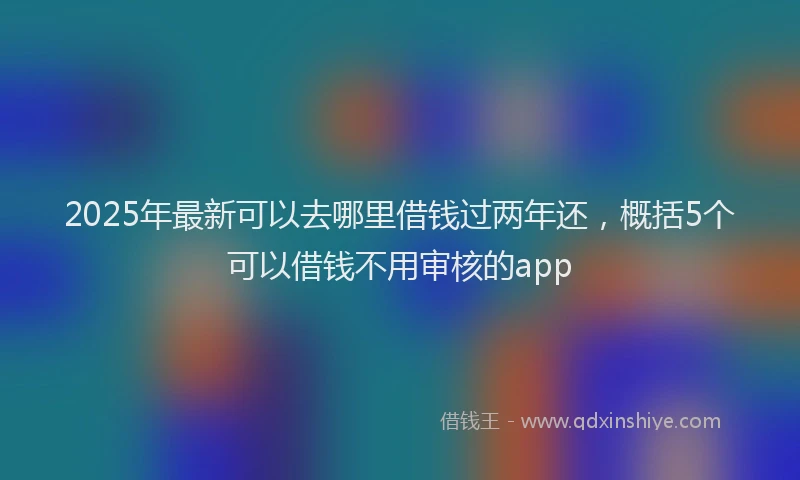 2025年最新可以去哪里借钱过两年还，概括5个可以借钱不用审核的app