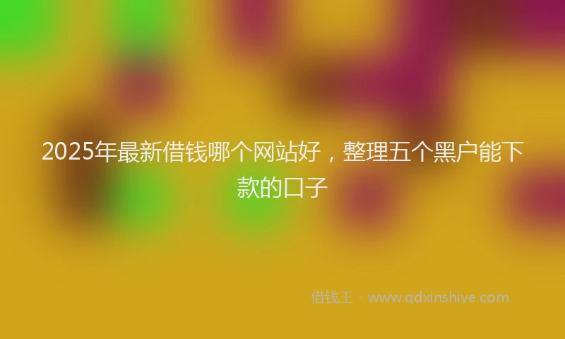 2025年最新借钱哪个网站好，整理五个黑户能下款的口子