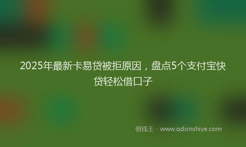 2025年最新卡易贷被拒原因，盘点5个支付宝快贷轻松借口子