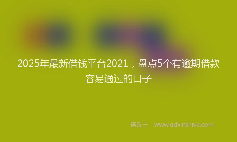 2025年最新借钱平台2021，盘点5个有逾期借款容易通过的口子