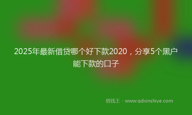 2025年最新借贷哪个好下款2020，分享5个黑户能下款的口子