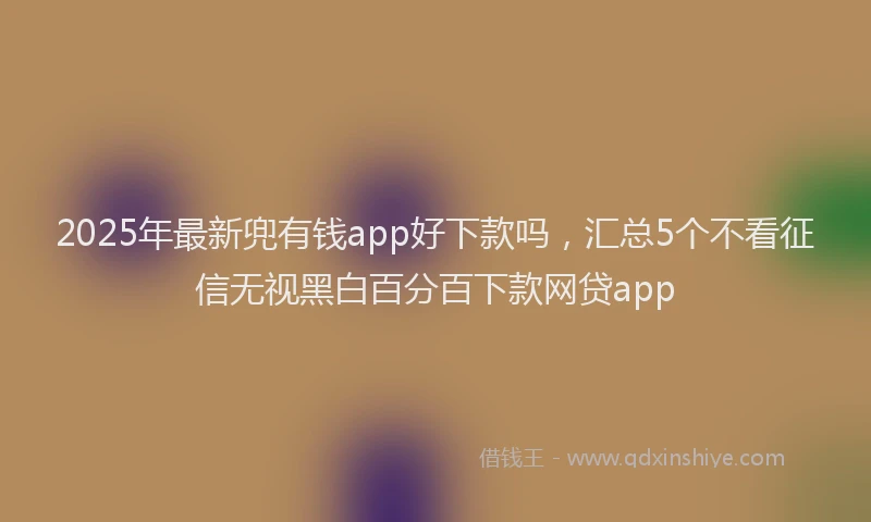 2025年最新兜有钱app好下款吗，汇总5个不看征信无视黑白百分百下款网贷app
