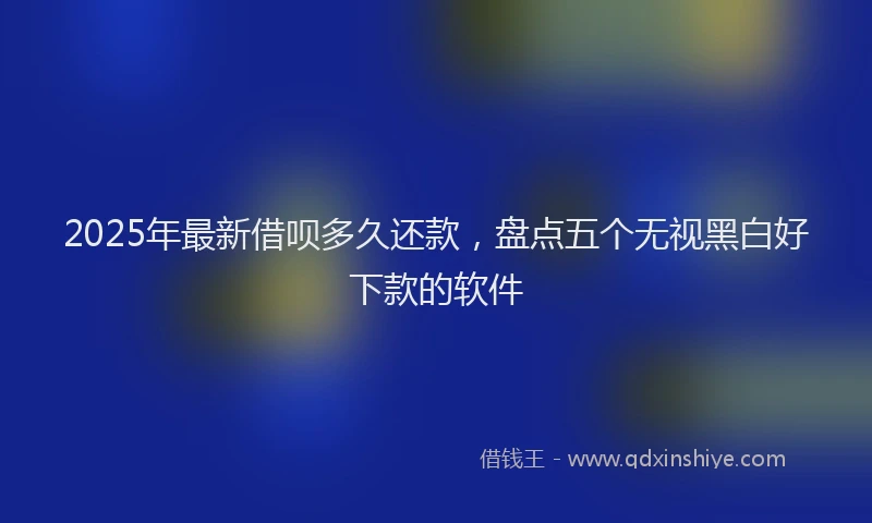 2025年最新借呗多久还款，盘点五个无视黑白好下款的软件