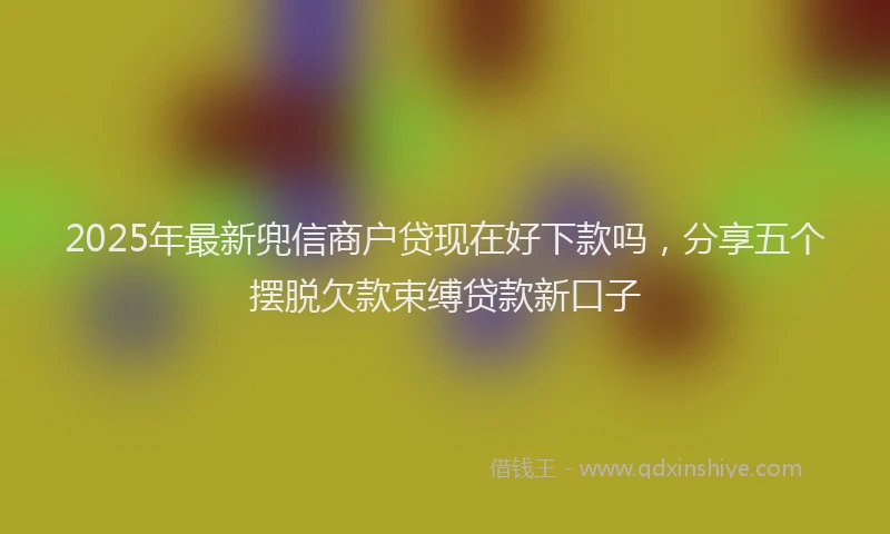 2025年最新兜信商户贷现在好下款吗，分享五个摆脱欠款束缚贷款新口子
