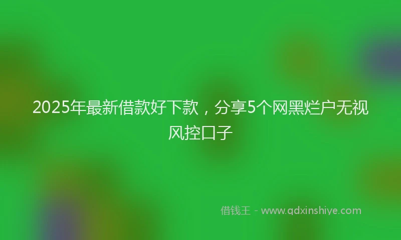 2025年最新借款好下款，分享5个网黑烂户无视风控口子