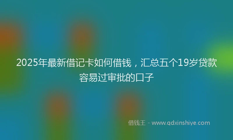 2025年最新借记卡如何借钱，汇总五个19岁贷款容易过审批的口子