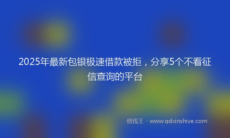 2025年最新包银极速借款被拒，分享5个不看征信查询的平台