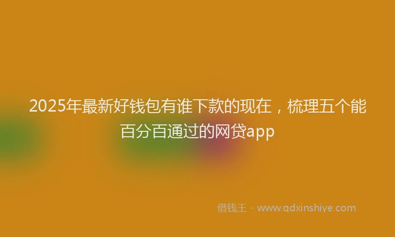 2025年最新好钱包有谁下款的现在，梳理五个能百分百通过的网贷app