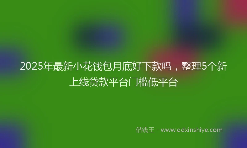 2025年最新小花钱包月底好下款吗，整理5个新上线贷款平台门槛低平台