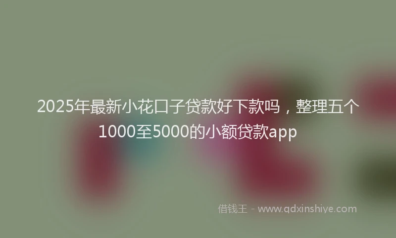 2025年最新小花口子贷款好下款吗，整理五个1000至5000的小额贷款app