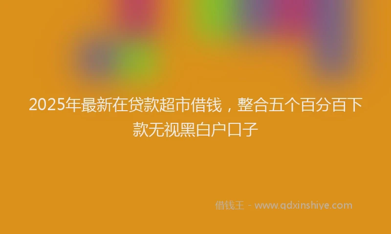 2025年最新在贷款超市借钱，整合五个百分百下款无视黑白户口子