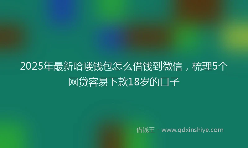 2025年最新哈喽钱包怎么借钱到微信，梳理5个网贷容易下款18岁的口子