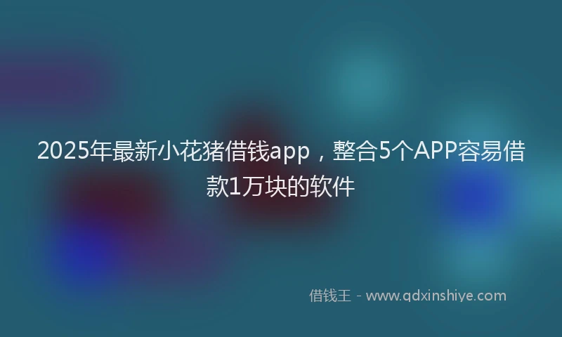 2025年最新小花猪借钱app，整合5个APP容易借款1万块的软件