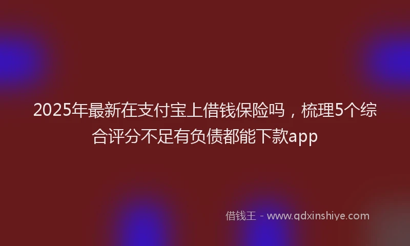 2025年最新在支付宝上借钱保险吗，梳理5个综合评分不足有负债都能下款app