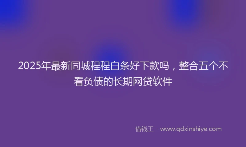 2025年最新同城程程白条好下款吗，整合五个不看负债的长期网贷软件