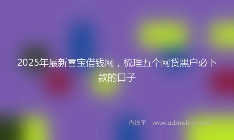 2025年最新喜宝借钱网，梳理五个网贷黑户必下款的口子