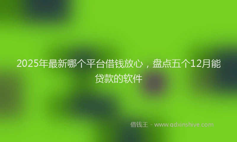 2025年最新哪个平台借钱放心，盘点五个12月能贷款的软件