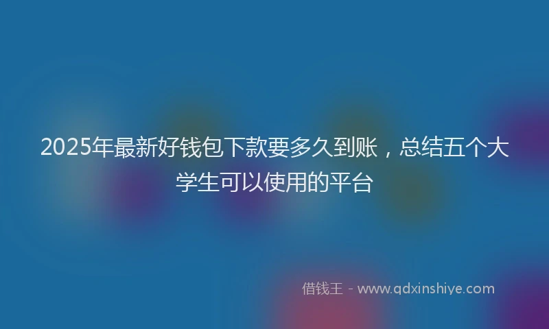 2025年最新好钱包下款要多久到账，总结五个大学生可以使用的平台