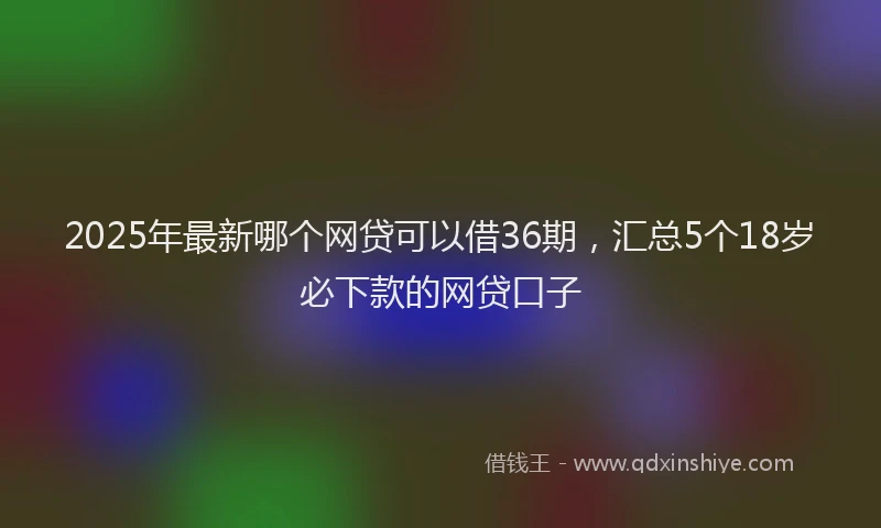 2025年最新哪个网贷可以借36期，汇总5个18岁必下款的网贷口子