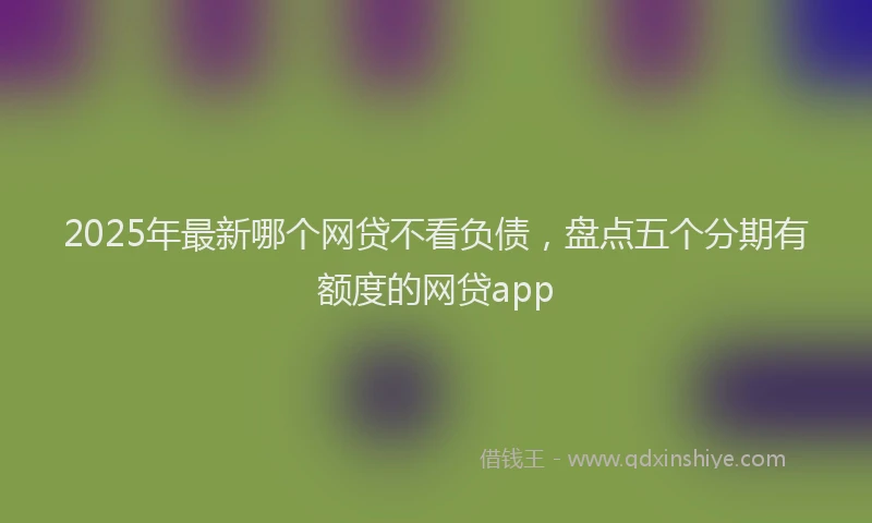 2025年最新哪个网贷不看负债，盘点五个分期有额度的网贷app
